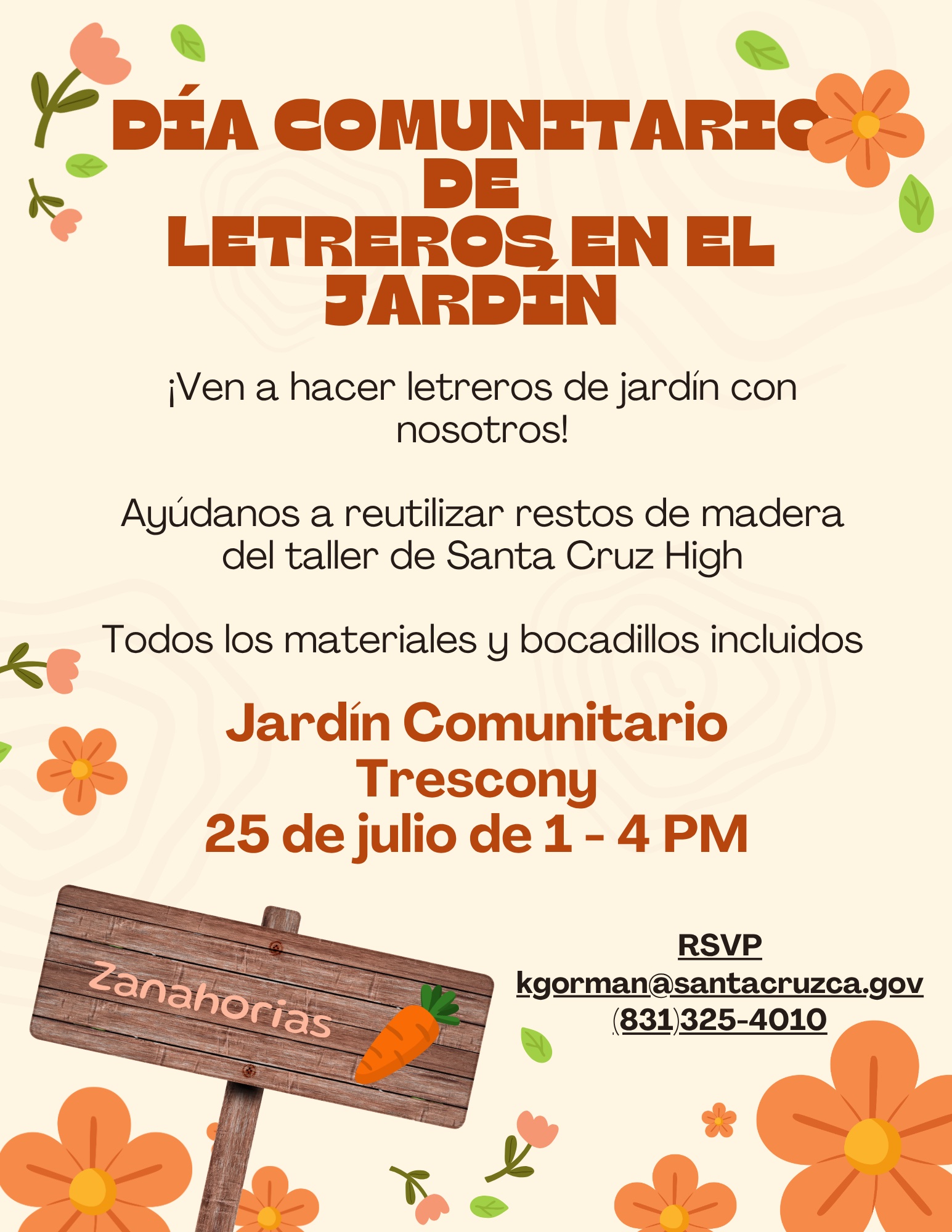 Trescony Garden Sign Making Spanish