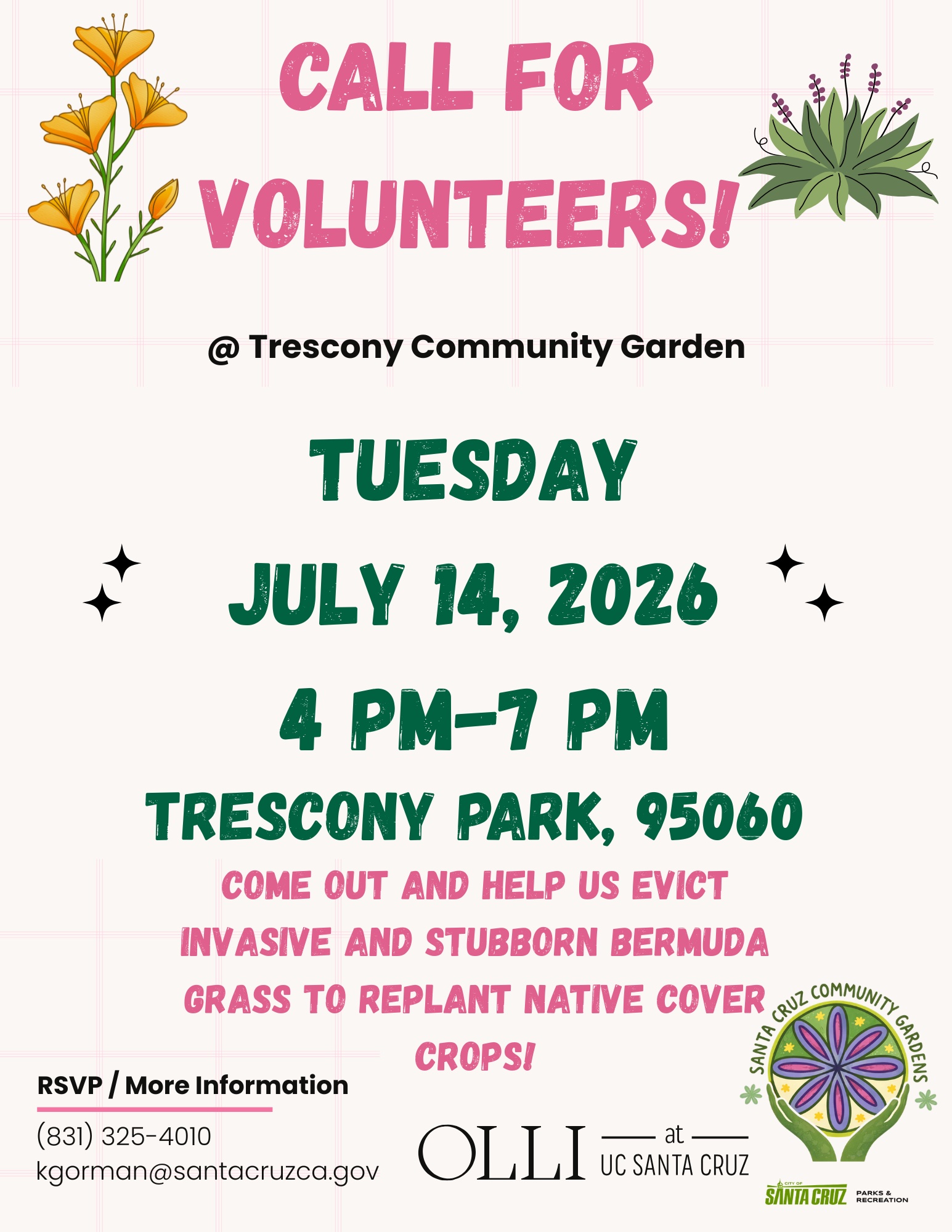 Volunteers Need Trescony Park