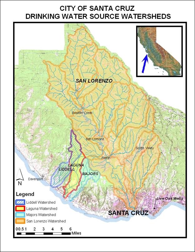 Drinking water source watersheds map