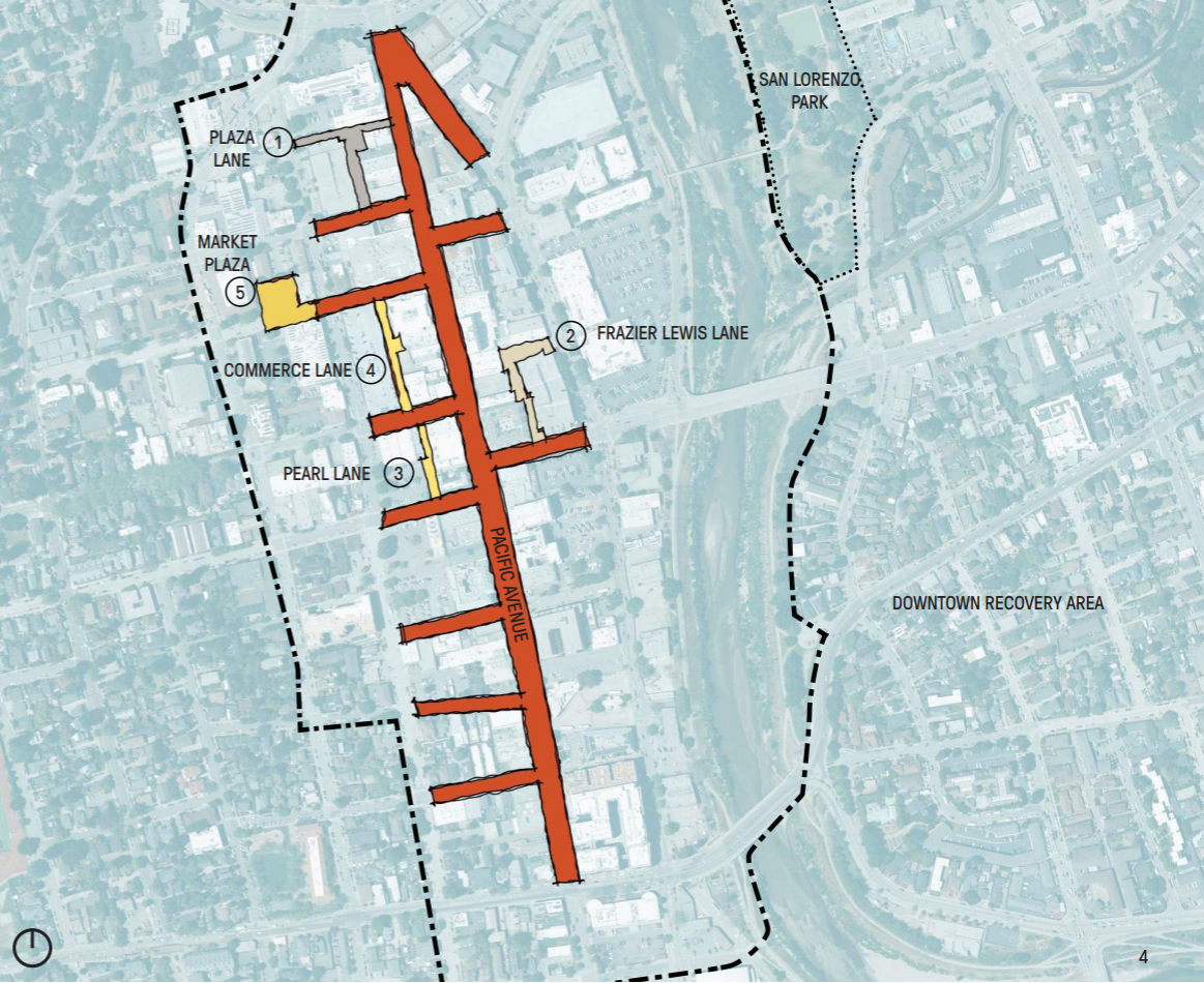 Downtown Play and Paseo Map